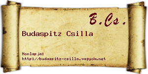 Budaspitz Csilla névjegykártya
